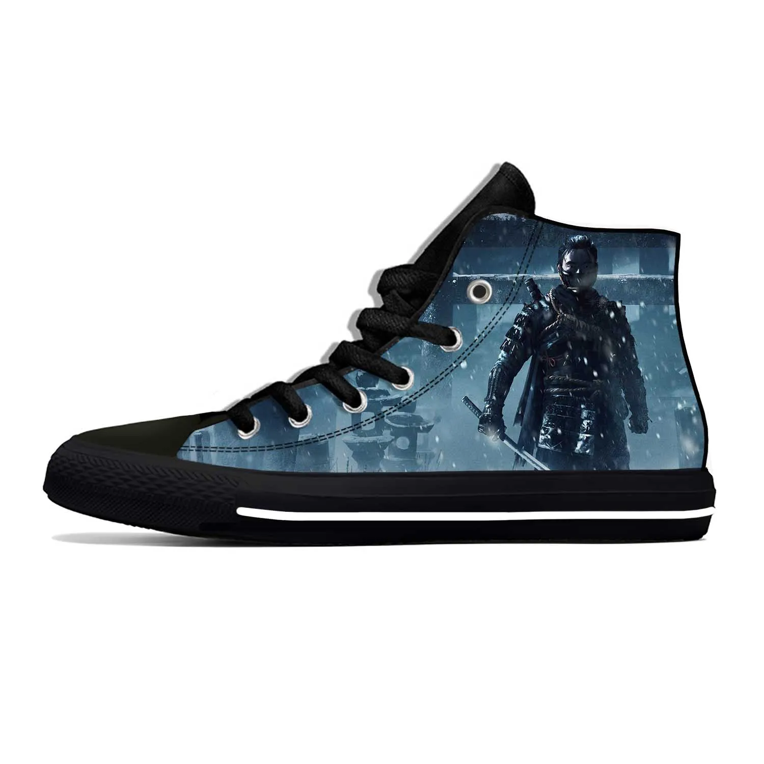 hot Anime Cartoon Game Ghost of Tsushima Cool Board Shoes Casual Shoes High Top Lightweight Summer Breathable Men Women Sneakers