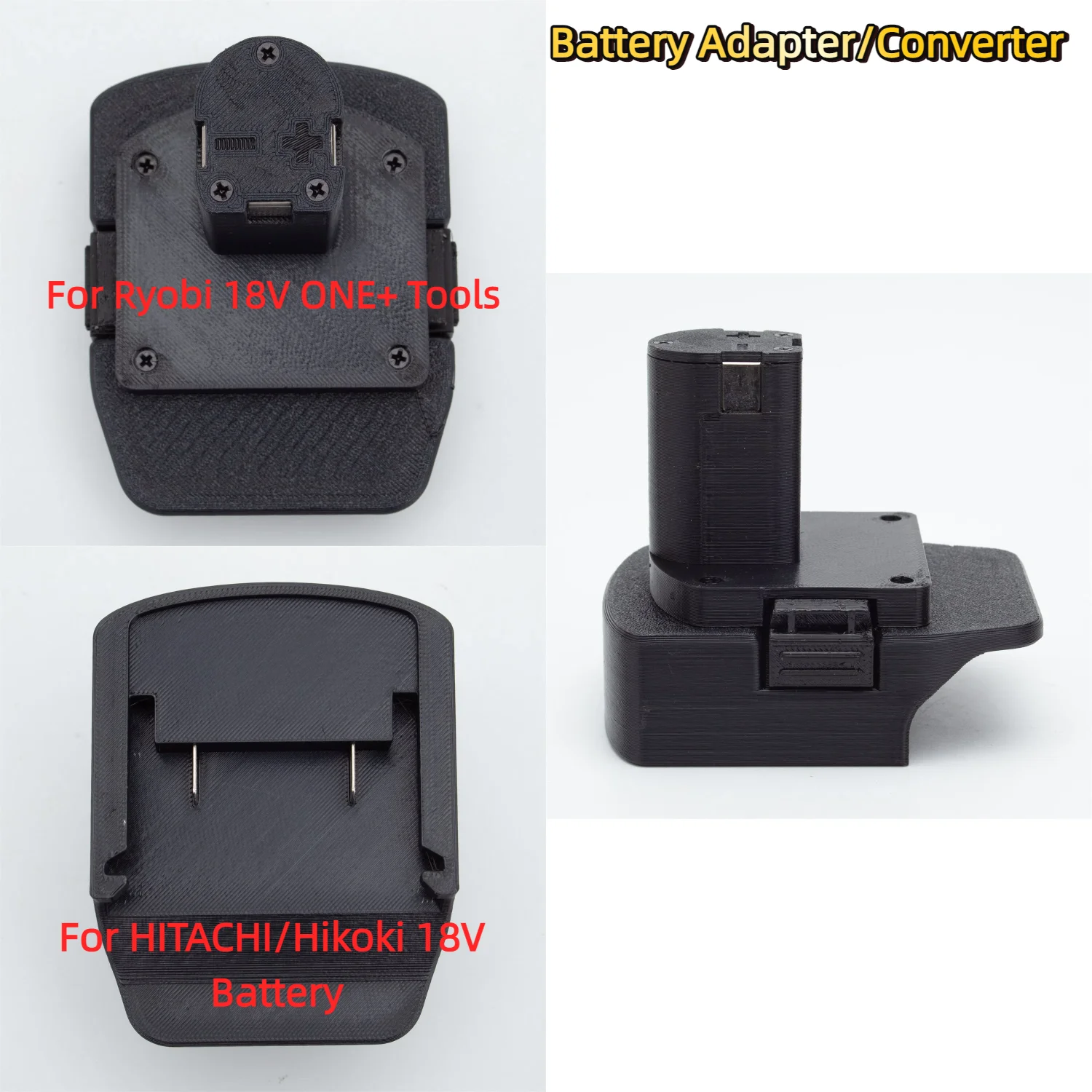 Adapter/Converter for HITACHI/Hikoki 18V Li-ion Battery TO Ryobi 18V ONE+ Cordless Tools Accessory(Only Adapter)