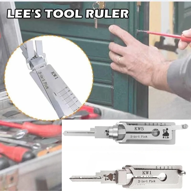 

KW5 KW1 SC4 SC1 KW5-L KW1-L SC4-L SC1-L 2-in-1 Lishi Lock Pick Opens Key Decoder Master Key Set of Pick Lock Picking Kits