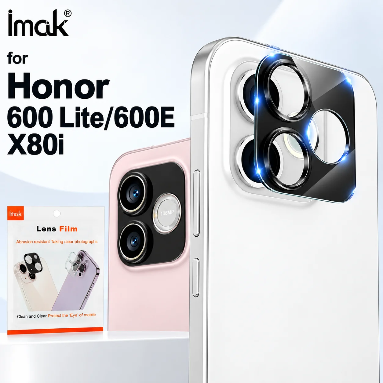 Metal Camera Lens Ring For Honor 600 Lite 600E X80i 5G Case Friendly Anti Fingerprint LS0008