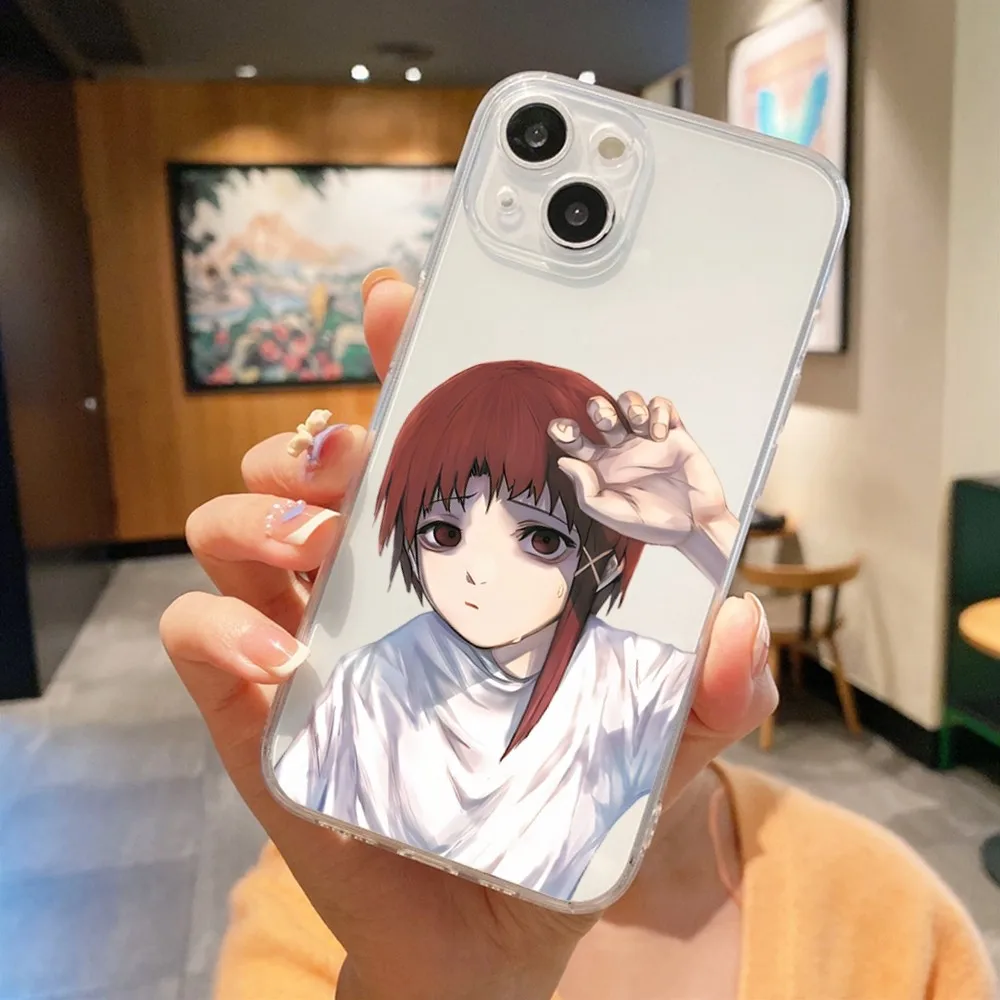 Serial Experiments L-Lain Phone Case For Iphone 15 11 13 14 Pro Max 7 8 Plus X Xr Xs Max Se2020 12mini Transparent Cover