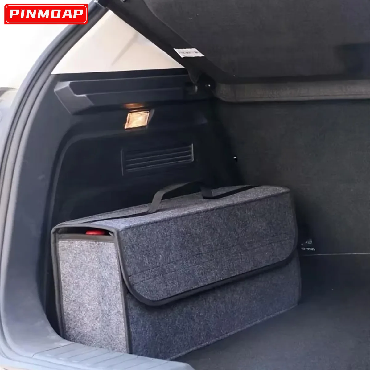 

Автомобильный фетровый ящик, складной удобный ящик для хранения, автомобильный багажник, органайзер для хранения дорожных инструментов, серая сумка из толстого материала