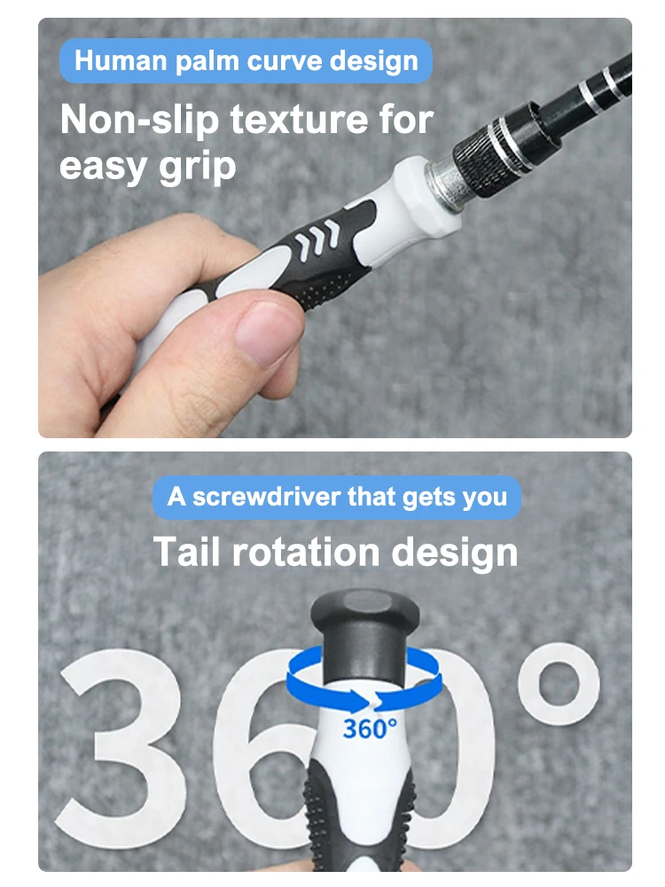 Precision Screwdriver Set, Magnetic Screw Driver Bit para iPhone, PC, Watch Glasses, Professional Repair Tool Kit, cinza e azul, 116 em 1