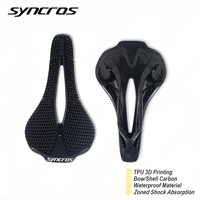 SYNCROS  3D Printing Bicycle Saddle Waterproof Material TPU Comfortable Breathable MTB Road Bike Cycling Seat Carbon Saddle