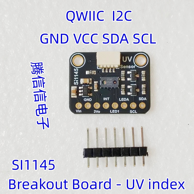 

19823 SI1145 Коммутационная плата — УФ-индекс/ИК-/Датчик видимого флоры SI1145-M01-GM