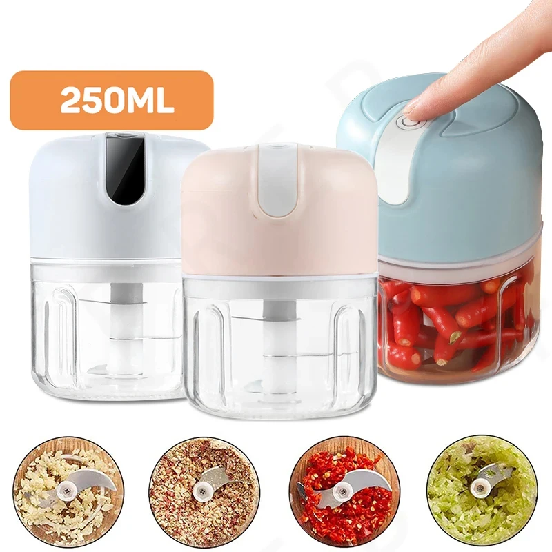 Mini Electric Food Chopper Multi Function USB Charging Meat Grinder Garlic Masher Machine Vegetable Ice Crusher Kitchenware Gift