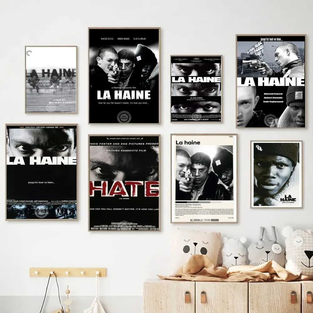 La Haine 1995 Movies Prints The Hate Poster Bar Paper Vintage Poster Wall Art Painting Bedroom Study Stickers