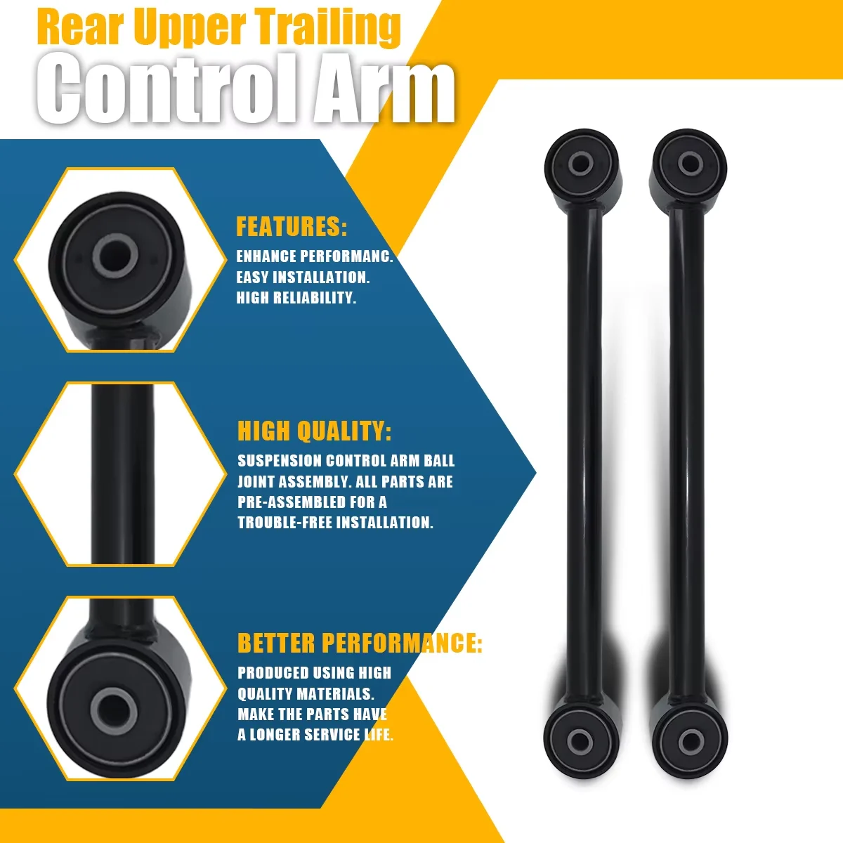 Svenubee 2Pcs Rear Lower Control Arms Set for Buick Rainier Chevrolet Trailblazer Isuzu Ascender 2002 2003 2004 2005 - 2009 - view 4
