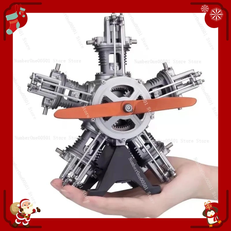 

Metal 5 Cylinder Radial Engine Assembly Model Movable Aircraft Engine