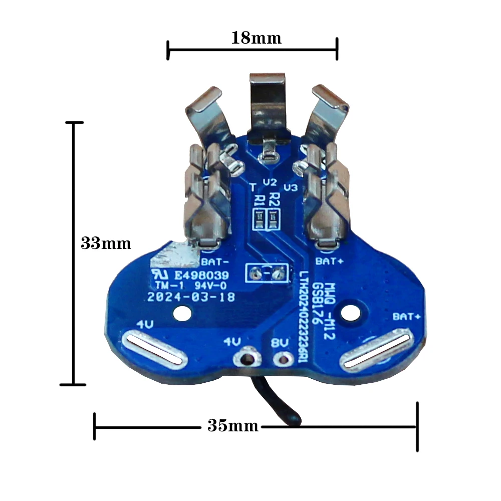 حماية شحن البطارية PCB BMS لوحة دوائر كهربائية لميلووكي M12 12 فولت 1.3Ah 1.5Ah 2Ah 4Ah 48-11-2411 M`12 بطارية ليثيوم أيون