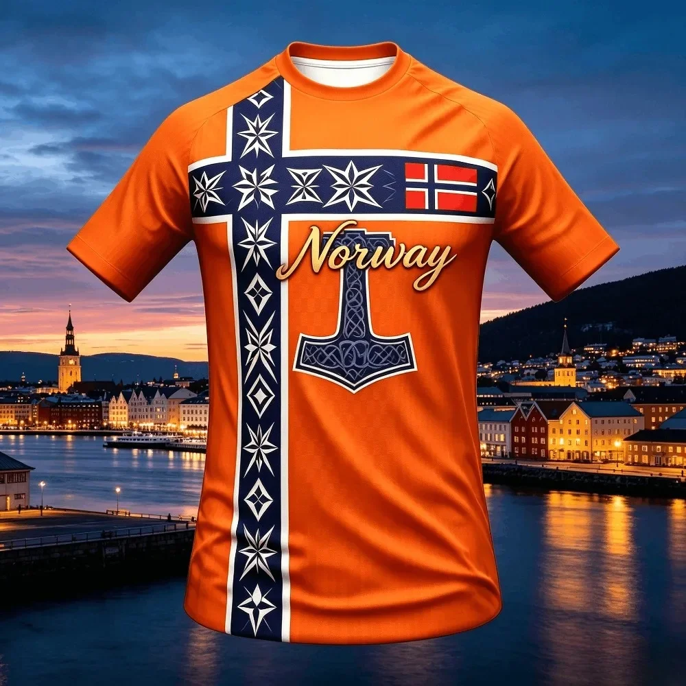 2026 New Norway Cross Design Fan Football Jersey Quick Drying Hot Sale Breathable Comfort Fashion Sports Family Kids Tees
