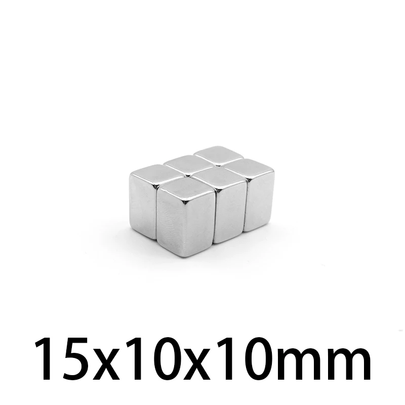 

2/5/10/20/50PCS 15x10x10 Block Rare Earth Magnet 15X10 Rectangular Neodymium Magnet 15x10x10mm Permanent NdFeB Magnets 15*10*10