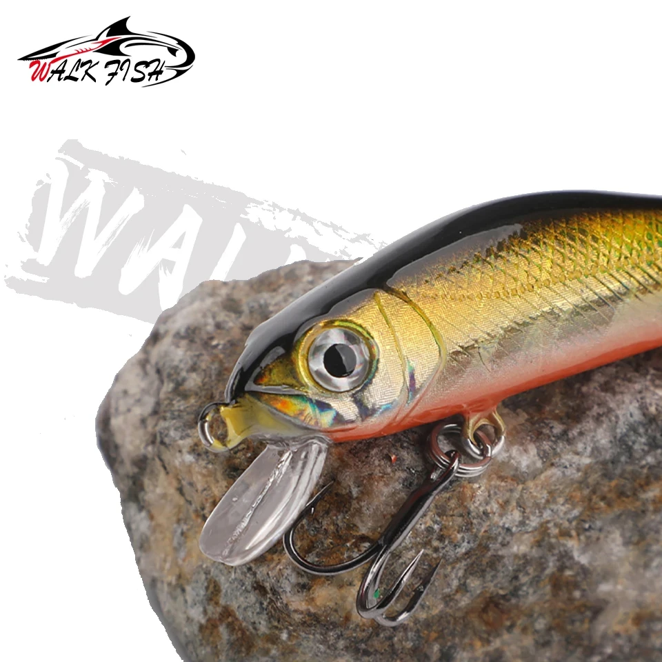 Señuelo Walk Fish – Minnow flotante con ojos 3D para pesca en mar - imagen 4