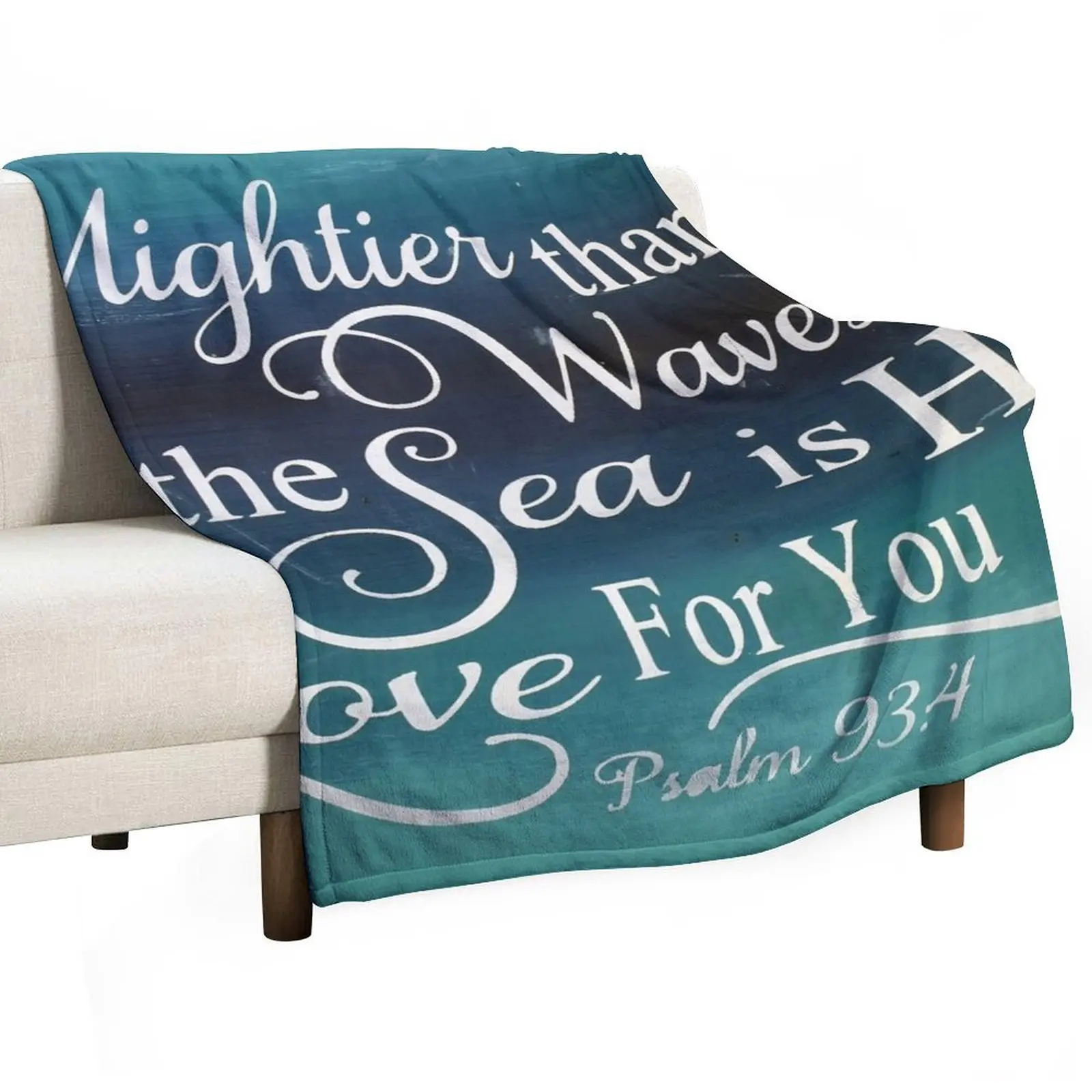 

Psalm 93:4 Throw Blanket Modern Design Soft Blanket for Home Decor
