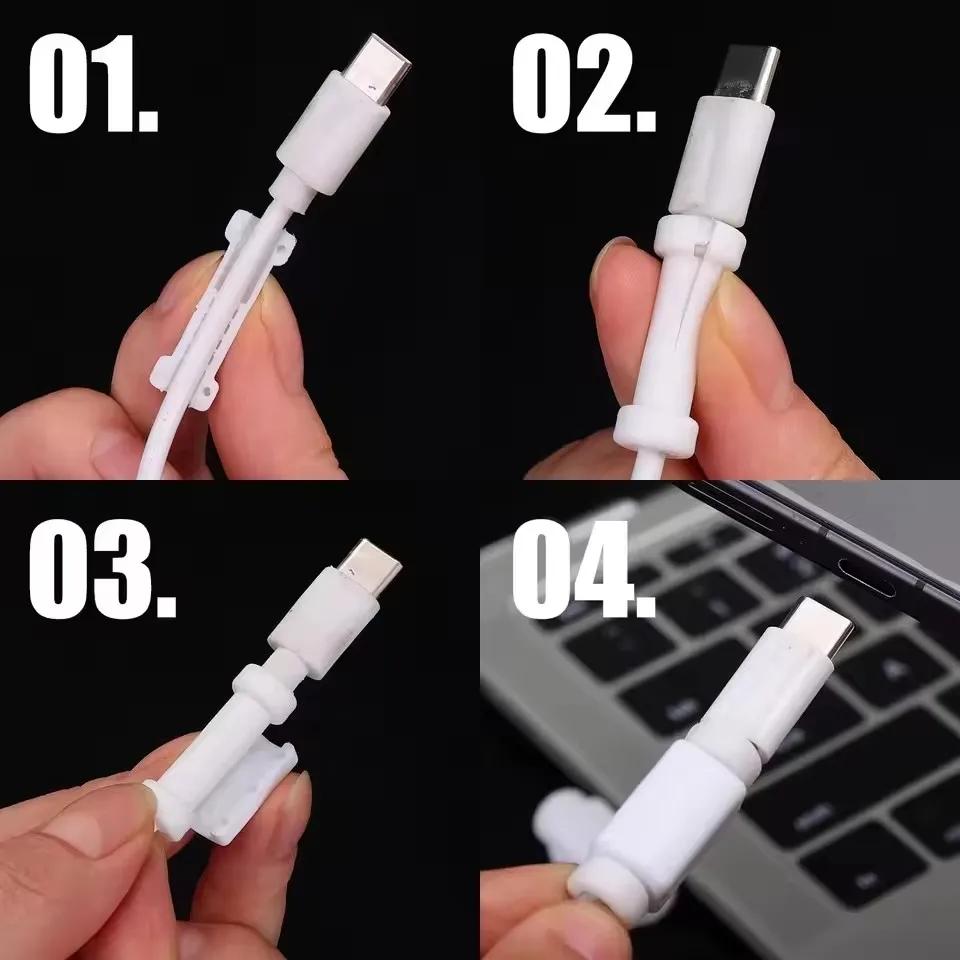 2-20PCS Anti Fracture Protection Cable Winder Cover For iPhone iPad Samsung Mi Tablet Charging Data Cord Protective Sleeve - view 4