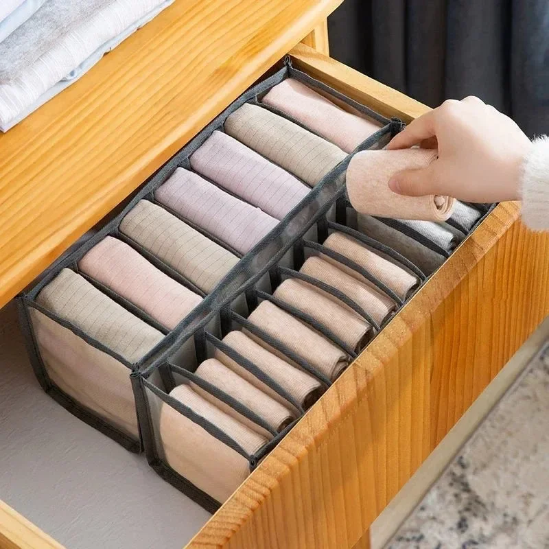 2026 NEW HOT Organizer Panties Socks Storage Boxes Wardrobe Pants Clothes Underwear Drawers Jeans Clothes Separator Bra Folding