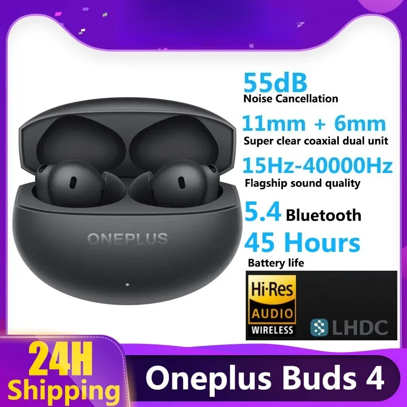 2025 Official Oneplus Buds 4 TWS Wireless Bluetooth Earphone LHDC5.0 55dB Active Noise Canceling 45h Battery Life For Oneplus 13