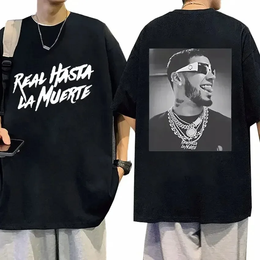 Summer double-sided printed large T-shirt men and women hip Hop retro rap T-shirt Boys and girls parent-child casual T-shirt