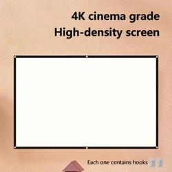 60 84 100 120 Inch 16:9 3:4 Portable Projector Screen Curtain HD Display Screen Home Cinema Theater Movie Home Outdoor Office