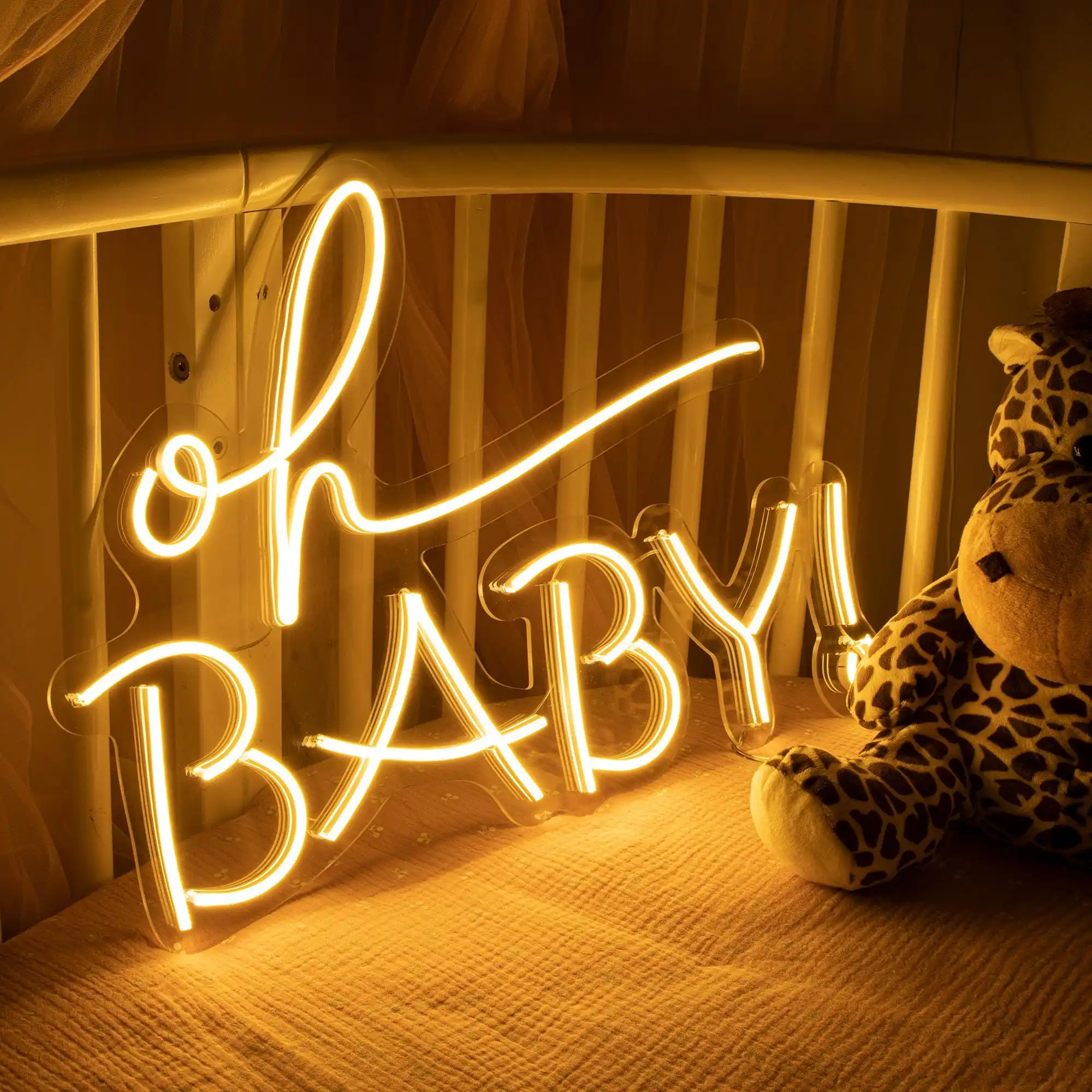 

Oh Baby Neon Sign Personalized Neon Sign For Baby Kids Room Sign Custom Baby Shower Gifts Birthday Present