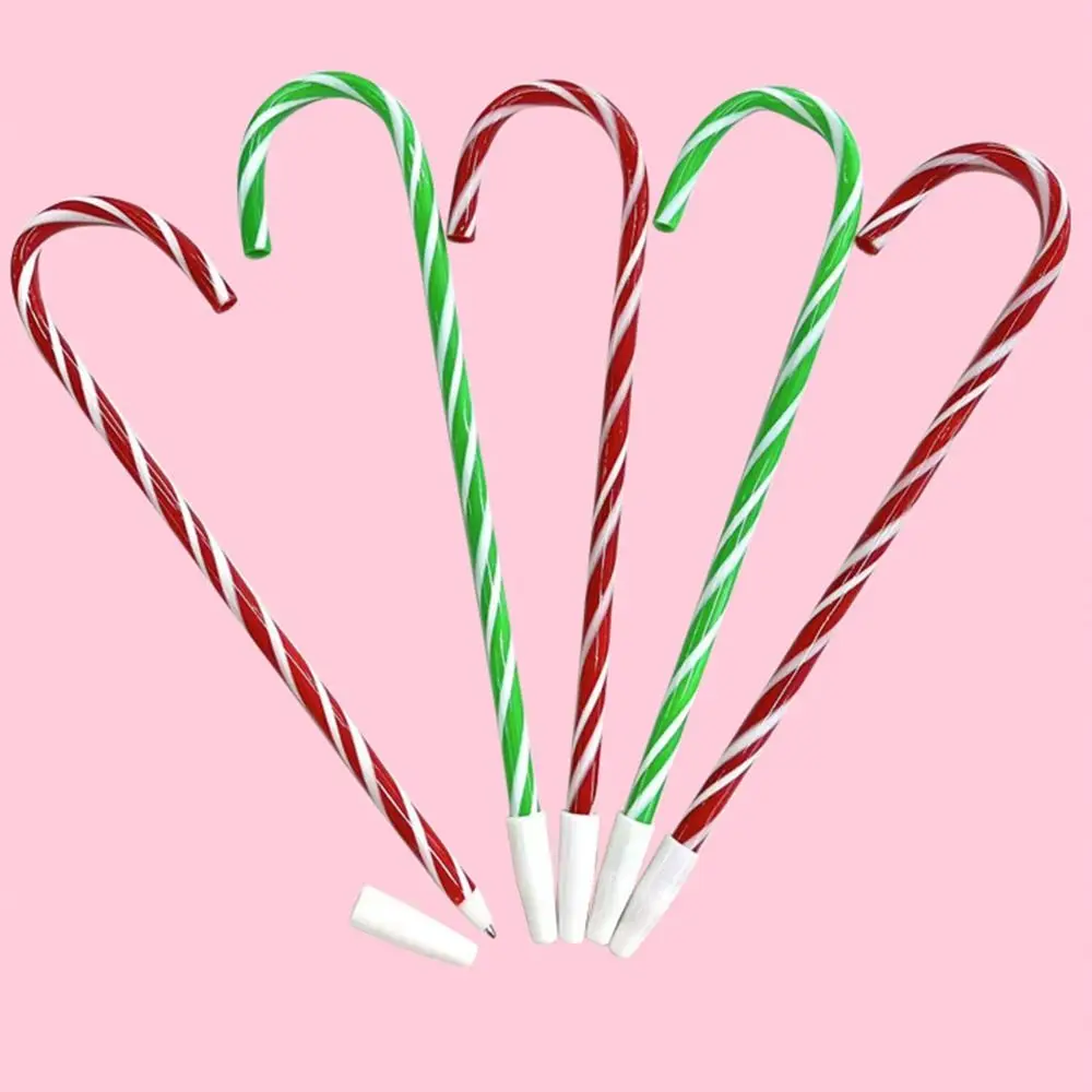 Wholesale Multi-function Christmas Cane Pen Unique Creative Crutch Ballpoint Pen Portable Exquisite Ink Ballpoint Student