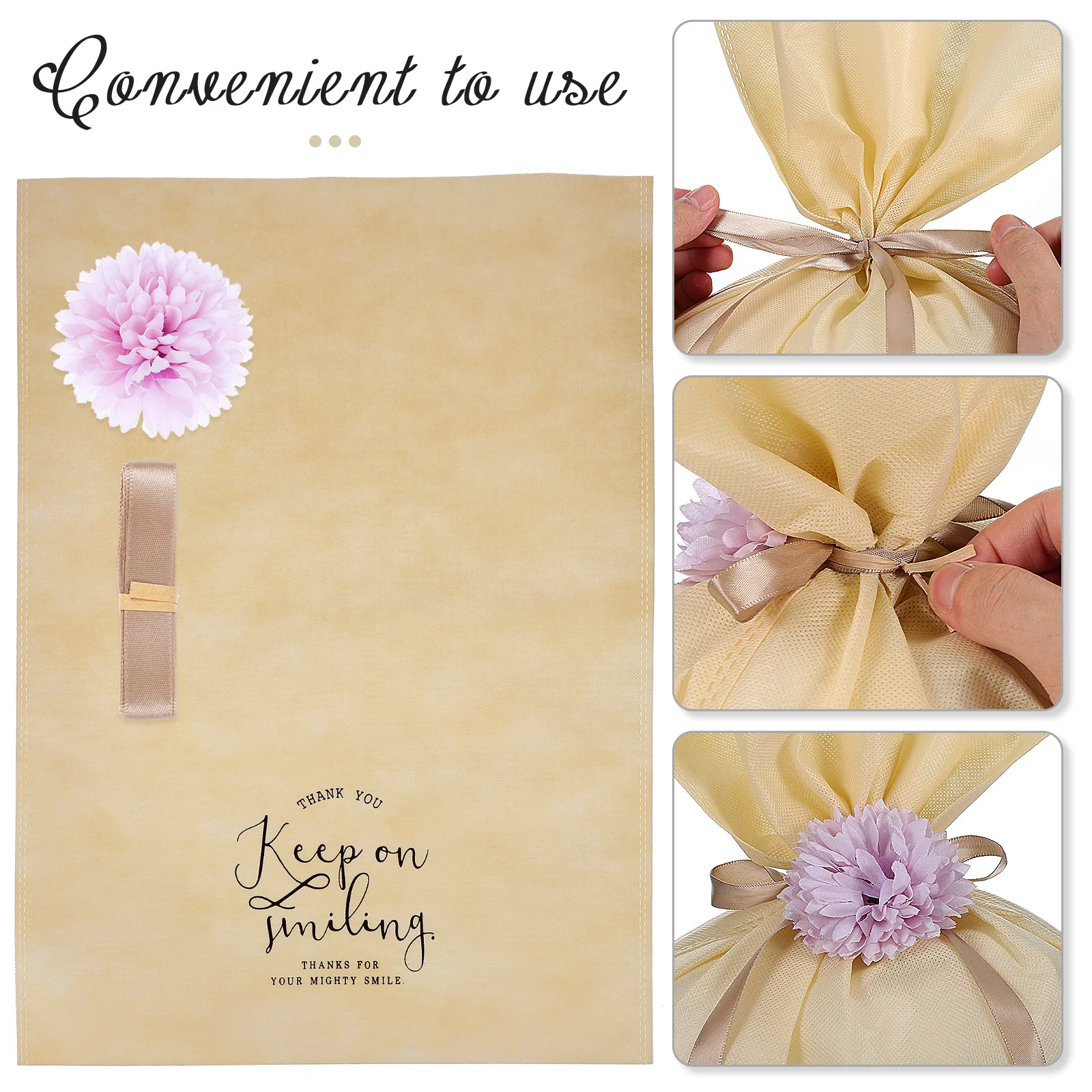 

5Pcs Non-Woven Large Drawstring Gift Bags Multi Color Christmas Holiday Party Presents Packing Bags Drawstring Gift Bag