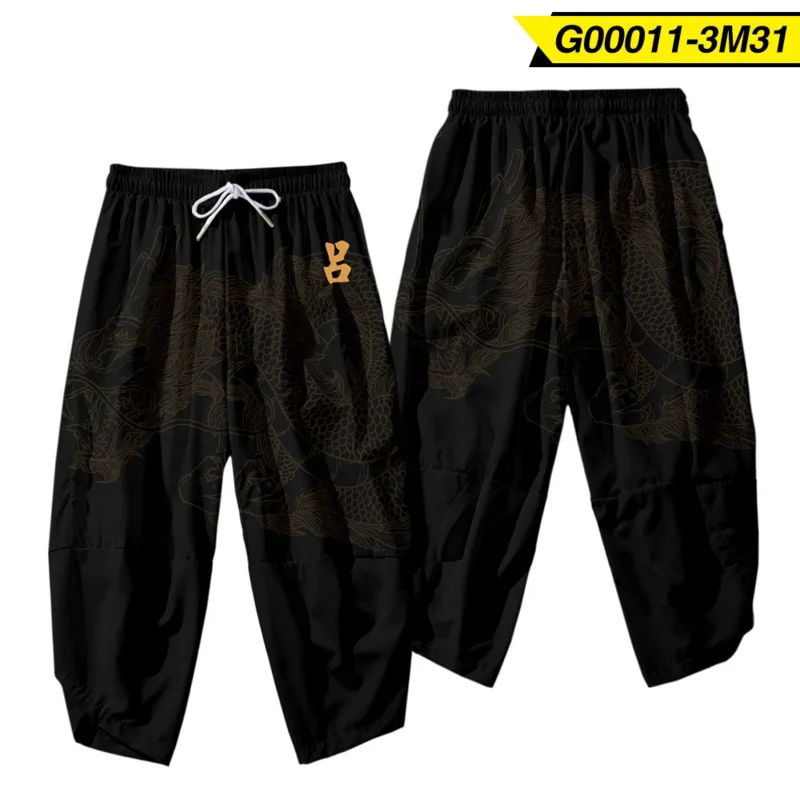 Set Celana Kimono Haori Antik Gaya Jepang Celana Mantel Kimono Kostum Kardigan Samurai Pakaian Jalanan Harajuku Tradisional Pria