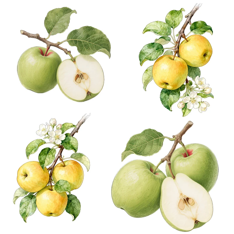 Three Ratels CFN143 Harvest Pear Branches Art Wall Stickers for Home Decoration