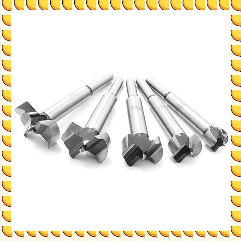 

BAAU 5-Piece Wooden Boxed Flat-Wing Drill Set Kit Woodworking Drill Kit Woodworking Hole Opener Hinge Drilling