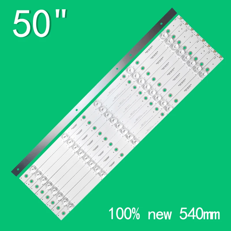 New 9PCS LED Backlight Strip for HAIER 50 TV 50UG6550 50UG6550G 50UG6550GA 50CE1850D2 50CE1820D2 CRH K50K523030T090571H REV1.5 W