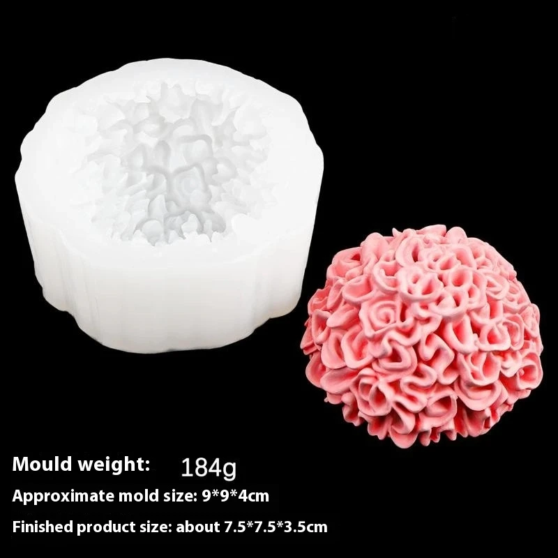 

1PC Chrysanthemum Silicone Mold Diy Gypsum Aromatherapy Candle Mold For Day Of The Dead Marigold Ornament Home Decoration