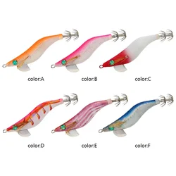 1 PCS Fishing Wooden Shrimp 2.5# 3.0# 3.5# EGI SUTER R Squid Fishing Lure Fluorescent Fake Bait / Bionic Bait Pesca Accessories