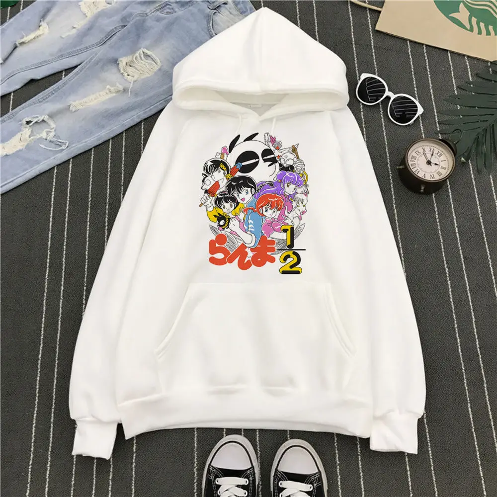 Ranma Sudadera con capucha anime manga estampado tela suave harajuku chica jersey estampado diseño impreso invierno estampado