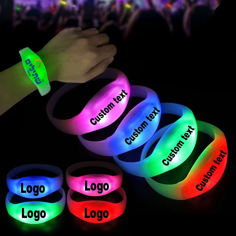 Customizable music-activated light-up bracelets LED bracelets wedding Birthday Party decorations, party favors