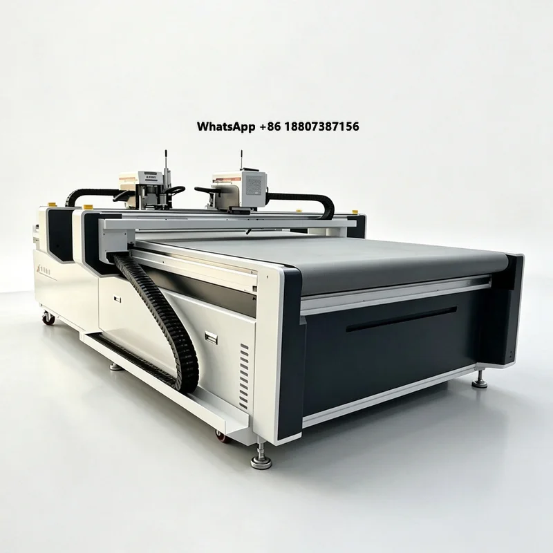 Automatic CNC Oscillating Knife Fabric Cutting Machine Motor for Denim Lace Textile Materials 0-30mm Thickness 10KW Power
