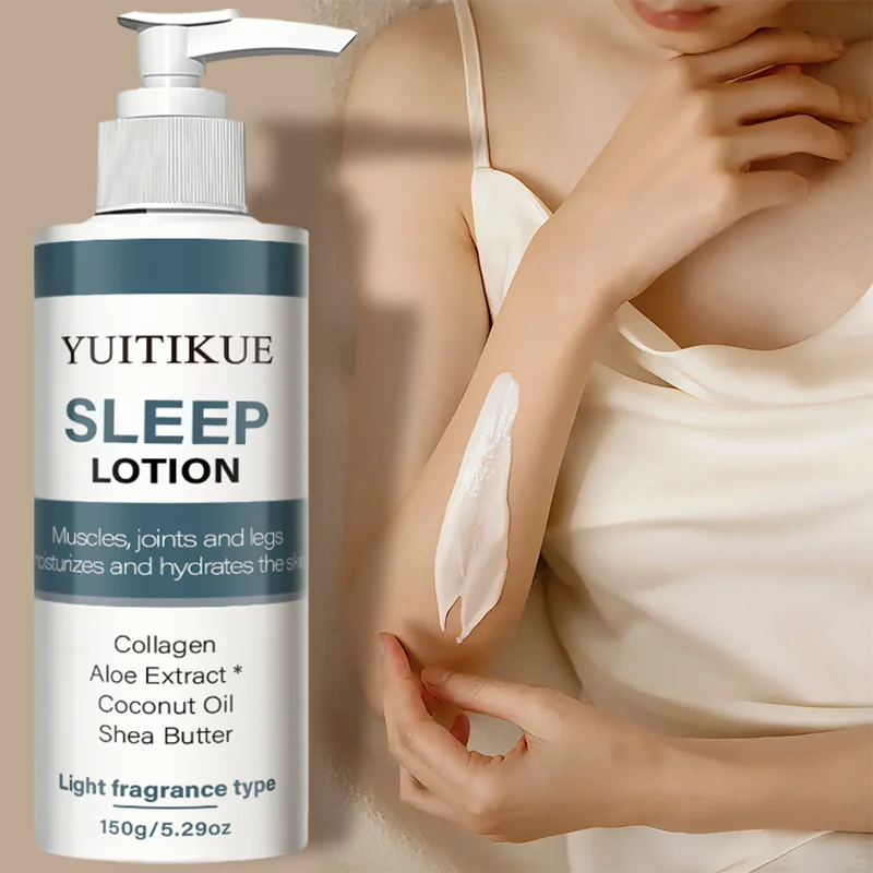 

Лосьон для тела Yuitikue Sleep Lotion, 150 г, с легким ароматом, коллагеном и алоэ для ухода за мышцами, суставами и ногами, увлажняющий