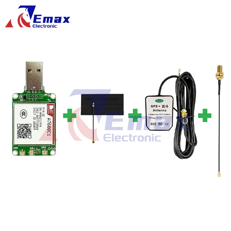 

SIMcom A7600C1-MASE LTE CAT1 USB Dongle breakout kit TE-A 1pcs with external GPS