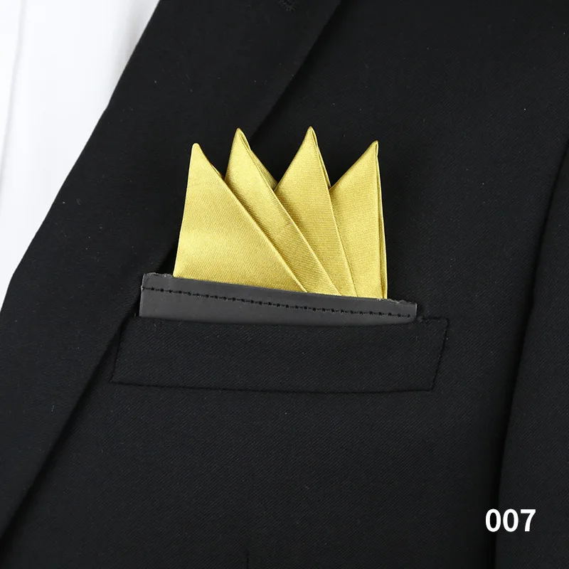 Herren Taschenhandtuch Business Accessoires Anzug Hochzeit Bräutigam Einfarbig Quadratisches Handtuch Taschentuch Brust – Detail 15