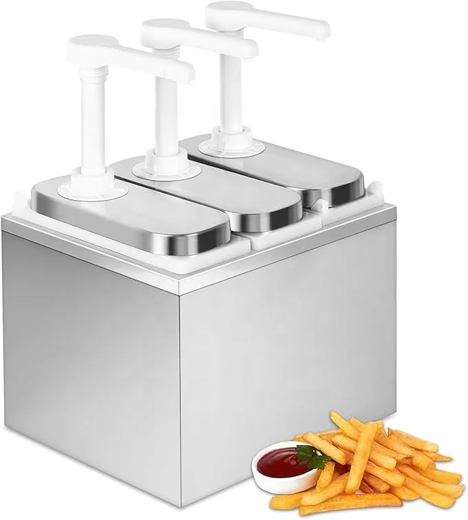Stainless Steel Tabletop Ketchup Dispenser High Quality Hanging Sauce Pump Made With Durable Plastic