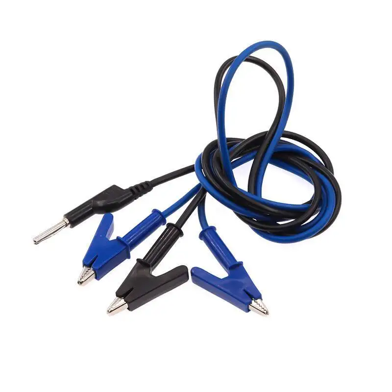 1 Stück Krokodilklemme mit 10 mm Kabelöffnung, 1 m Länge, spannungsfest, 10 A, Test-Bananenstecker, 1 m lang – Detail 3