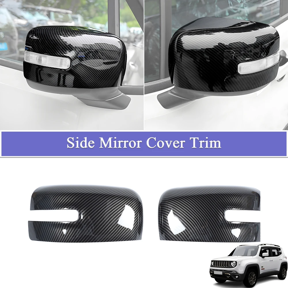 

Side Rearview Mirror Protector Cover for Jeep Renegade 2016-2024 Rearverse Mirror Decoration Car Styling Exterior Accessories