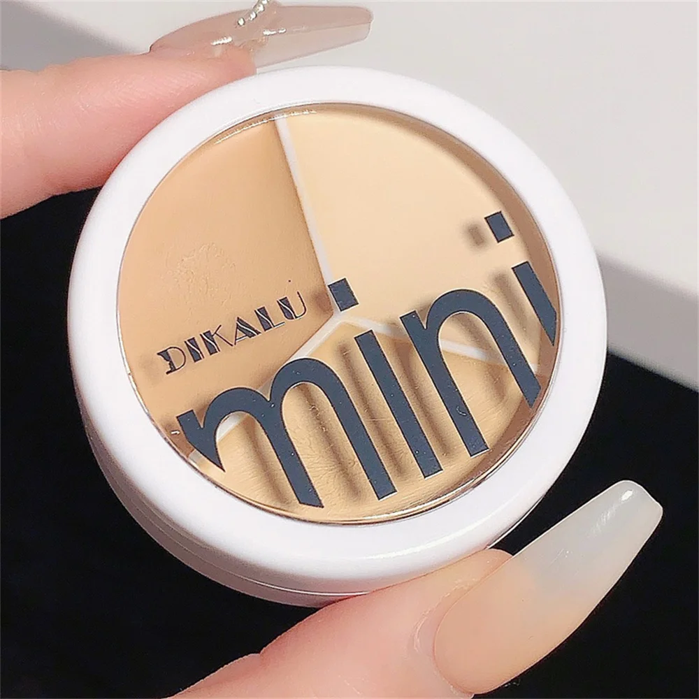 Moisturizing Contour Concealer Palette with Brush 3 Colors Full Coverage Acne Spot Dark Circles Concealer Cream Makeup Cosmetics