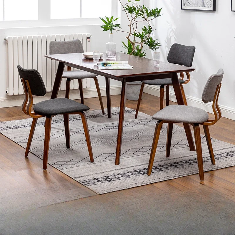 Simple dining chair household solid wood backrest light luxury dining table chair modern simple online celebrity ins student