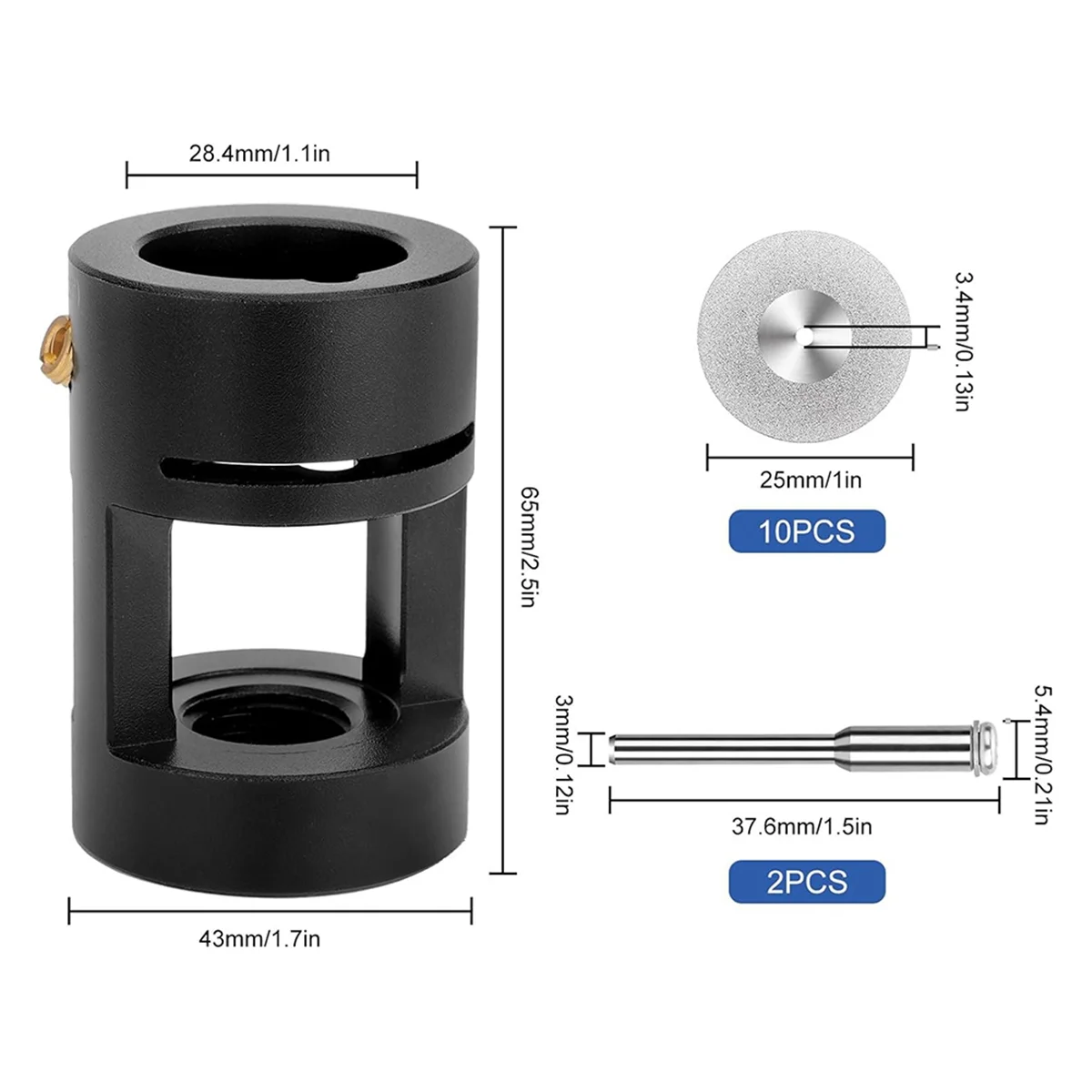 Imagem -02 - Alumínio Soldagem Tungsten Grinder Head Tool Tungsten Electrode Sharpener Grinder Head para Tig Soldagem Rotary