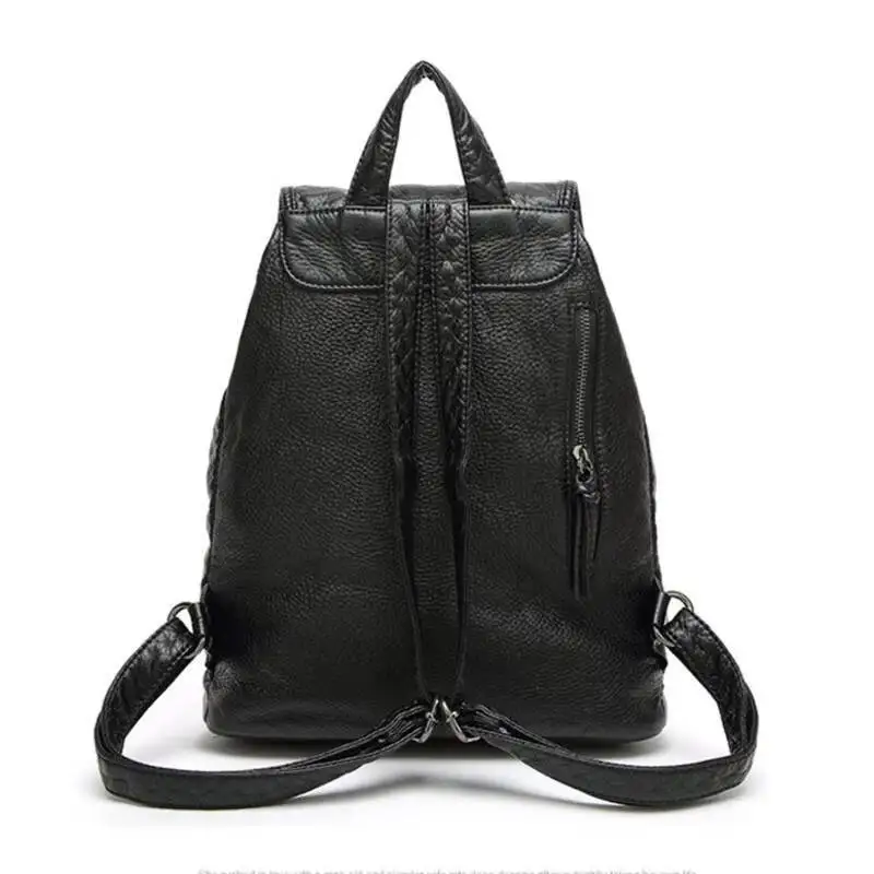 Women's Sheepskin Leather Backpack Genuine Leather Soft Casual Backpack for Women Everyday Lightweight MOTAORA