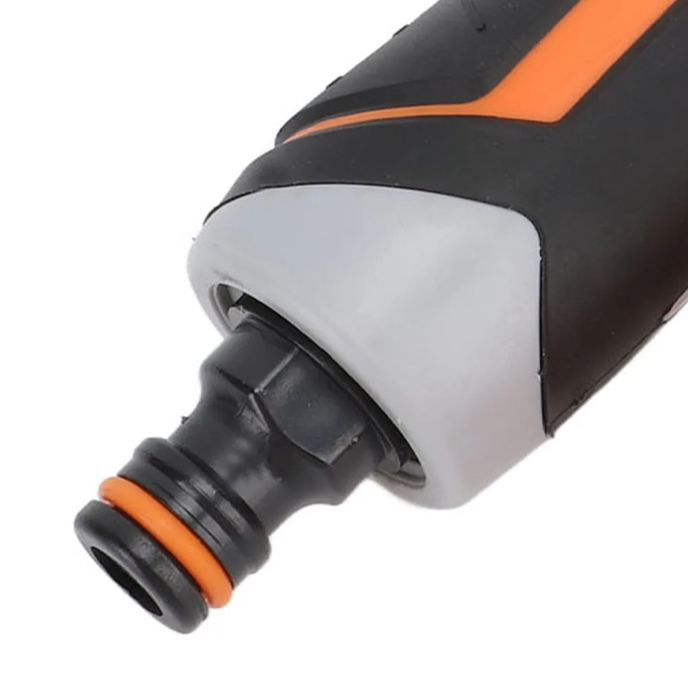 ABS,Rubber Garden Hose Nozzle 10 Modes Black and Orange Water Spray Nozzle Comfortable Handle Adjustable Water Hose Sprayer