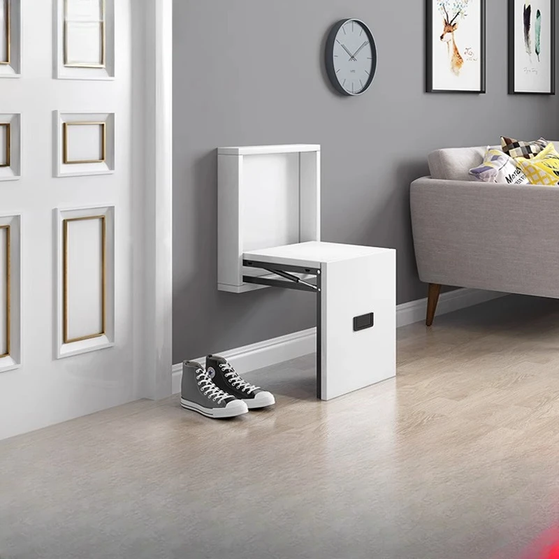 

shoe changing stool folding stool entrance invisible wall hanging wall type door household footstool entry wall chair shoe stool
