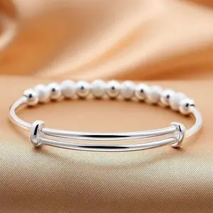 925 silver bracelets with charms for women, luxury accounts, adjustable bracelets, fashion jewelry, wedding party, cute 8 Main Sales Silver Bracelet - №8