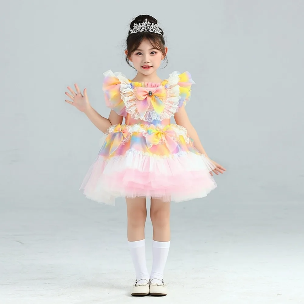 

Leotards for Girls Dresses Stage Costumes Tutu Performance Kids Clothes Dance Wear Children's Clothing Elegant Cute Ballet Dress