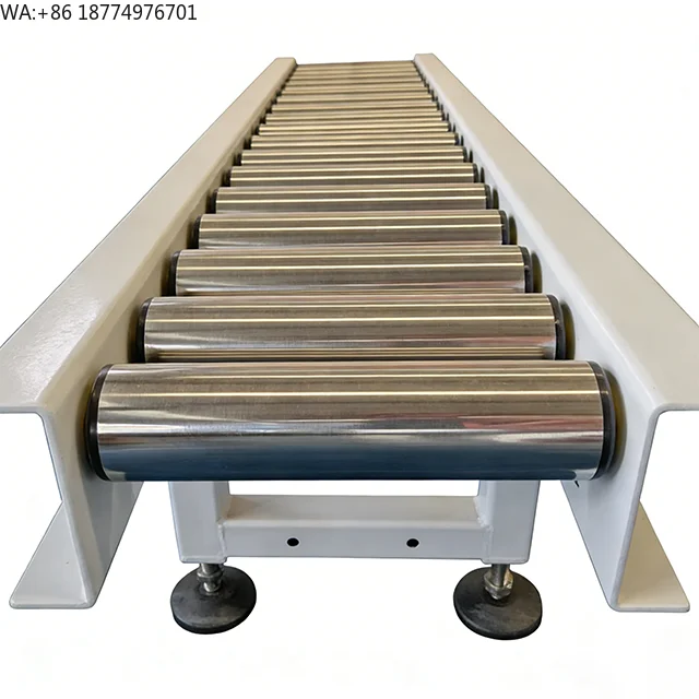 

Роликовый конвейер 2025 для логистики: машина для транспортировки коробок и посылок, усиленный роликовый конвейер на колесах